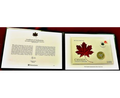 Canadian 2007 Silver Maple Leaf, 2007 First Day Canadian Cover and 1oz solid silver coin.