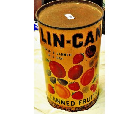 Vintage Lin-can canned vegtables display tin - in good condition - lovely genuine item.