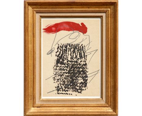 ANTONI TAPIES, 'Untitled', 1979, original lithograph, limited edition 1000, ref: Poligrafa 1979, 25.5cm x 19cm, in carved, gi