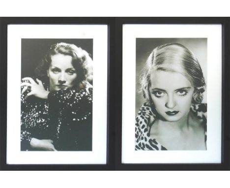 MARLENE DIETRICH, photoprint, 69cm x 50cm, framed and glazed and CLARA BOW, photoprint, 69cm x 50cm, framed and glazed. (2)