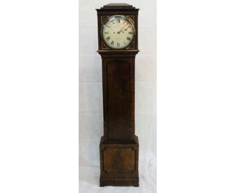 A George III mahogany longcase clock: 
James Tupman, London 
The circular inscribed enamelled dial with Roman chapter ring, e