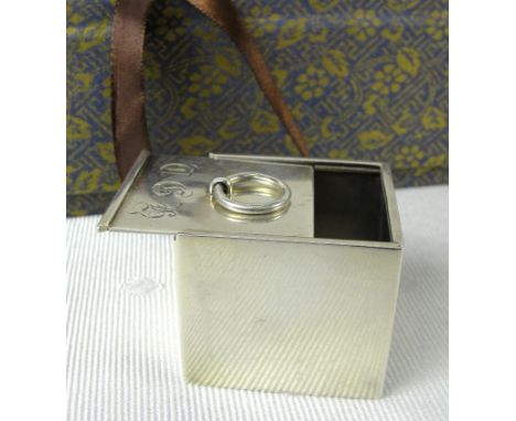 An unusual George III silver campaign tea caddy:
by John Linnit & William Atkinson, Fountain Court, Strand, London, 1811, of 