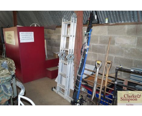 An aluminium step ladder