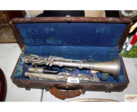 An Abbotts clarinet with The Woodwind Co mouth piece in case