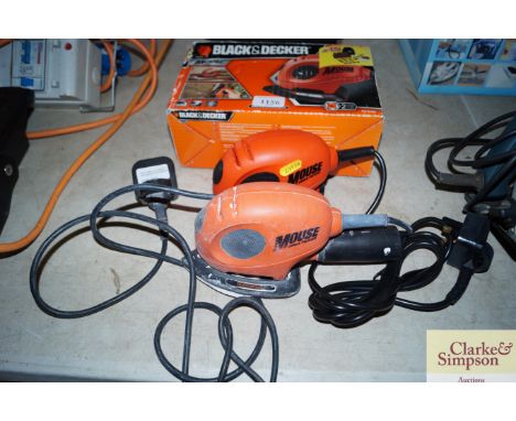 A Black &amp; Decker mouse sander/polisher together with another