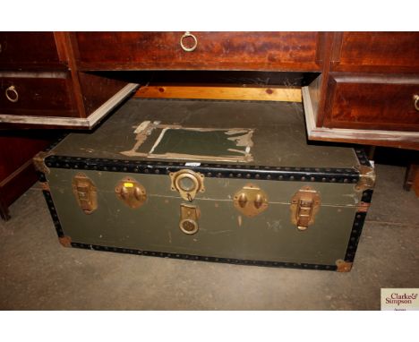 A vintage travelling trunk