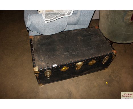 A vintage travelling trunk
