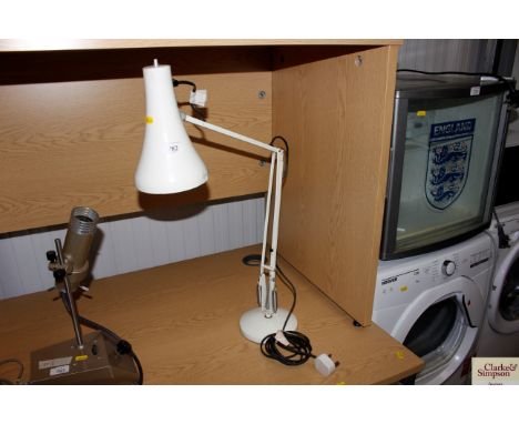 An angle poised lamp