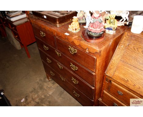 A 19th Century mahogany chest fitted two short over three long drawers 