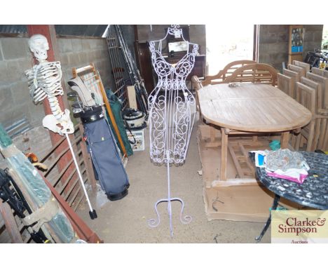 A metal mannequin 