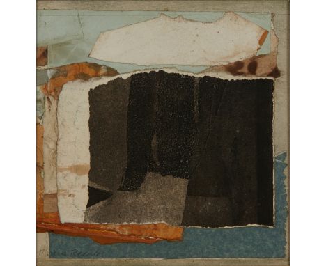 § PHILIP REEVES R.S.A., R.S.W., A.R.C.A., R.G.I. (SCOTTISH 1931-2017) UNTITLED (ABSTRACT) Signed lower left, collage(25cm x 2