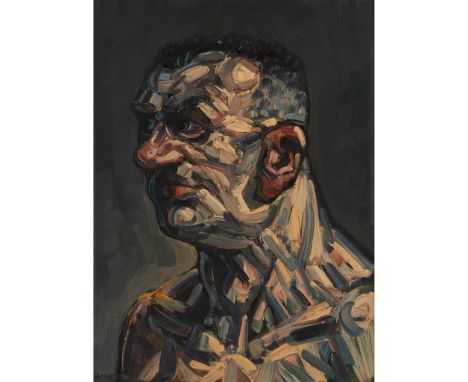 § PETER HOWSON O.B.E. (SCOTTISH 1958-) MALKIE, 1992 Signed lower left, oil on canvas(60cm x 45cm (23.5in x 17.75in))Provenanc