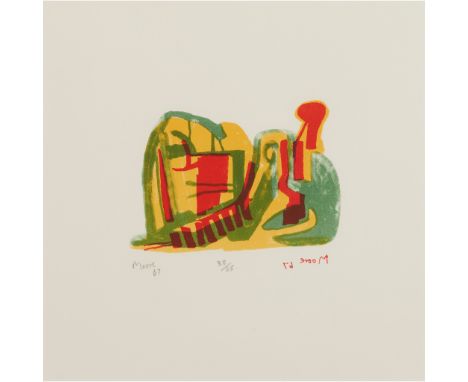 § HENRY MOORE O.M.,C.H (BRITISH 1898-1986) RECLINING FIGURE - 1967 Lithograph, 38/65, signed and dated in plate, signed, date