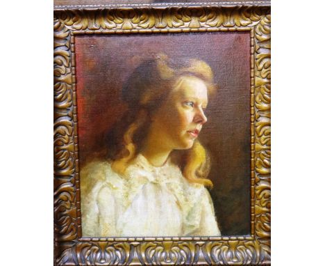 Attributed to Gwen John (1876-1939), Portrait of Jess Perry, oil on canvas, 44cm x 37cm.
