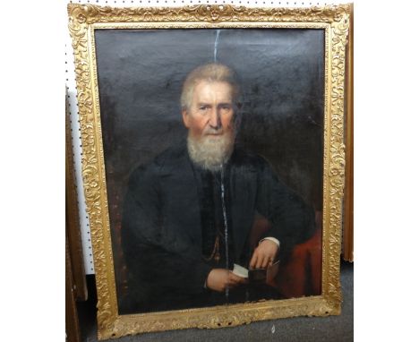 English School (late 19th century), Portrait of a bearded gentleman, oil on canvas, 90cm x 70cm.