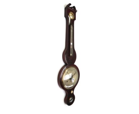 A Victorian mahogany cased wheel barometer by 'Bevan and Weare, Maidenhead', and another similar by 'G. Dangelo, Basingstoke'