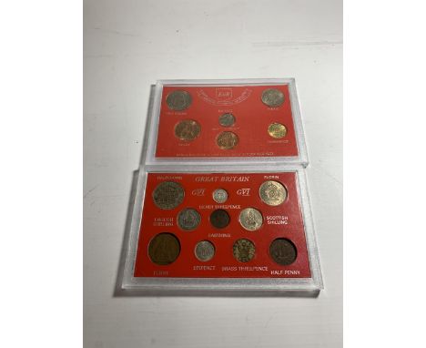 A 1937 - 1952 GREAT BRITAIN COIN SET TOGETHER WITH AN E &amp; R COINAGE OF GREAT BRITAIN COIN SET 