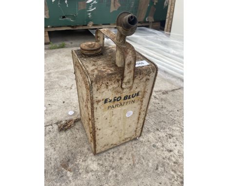 A VINTAGE ESSO BLUE PARAFIN CAN 