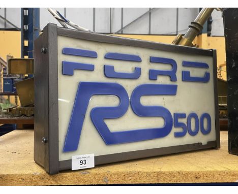 A FORD RS 500 ILLUMINATED LIGHT BOX SIGN 