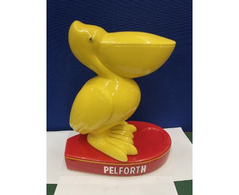 A RARE FRENCH BREWERY PELFORTH CERAMIC PELICAN 15" X 12" X 7" 