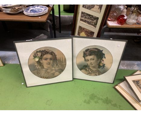 A PAIR OF FRAMED PORTRAIT ENGRAVINGS 