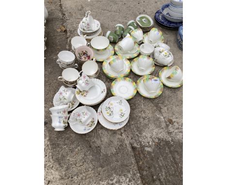 AN ASSORTMENT OF VARIOUS CERAMIC TRIOS ETC 