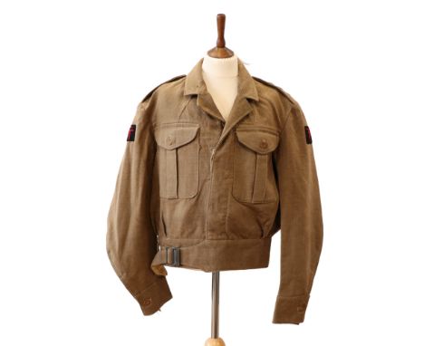 A tailored 1946 Pattern Battledress Blouse bearing 50th (Northumbrian) Infantry Division insignia