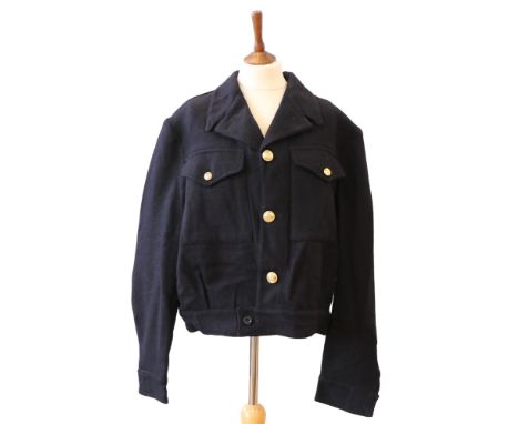 A 1945 Royal Navy officer's Blue Working Dress [ Battledress ] Blouse