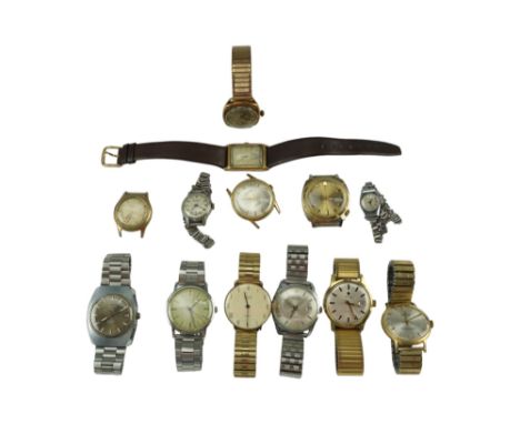 A quantity of vintage wristwatches, including a wristlet watch with a Bon-Klip strap, circa 1940s-1970s