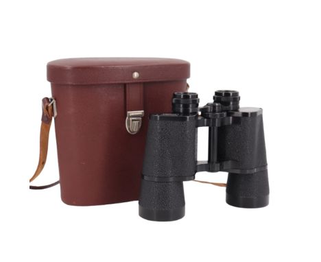 A cased set of West German Zeiss Jenoptem 10x50 binoculars, with instruction manual