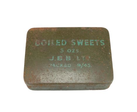 A 1943 British Army Boiled Sweets ration tin