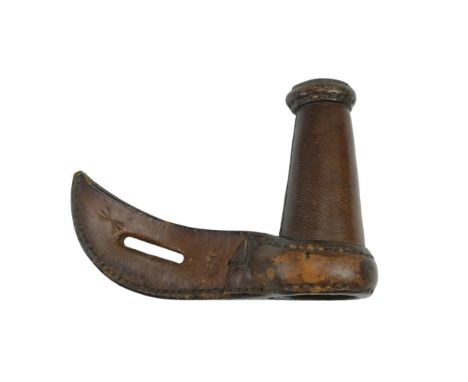 A Boer War British Army cavalry saddlery lance stirrup cup, dated 1901