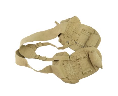 A set of Second World War Vickers K Gun webbing magazine pouches