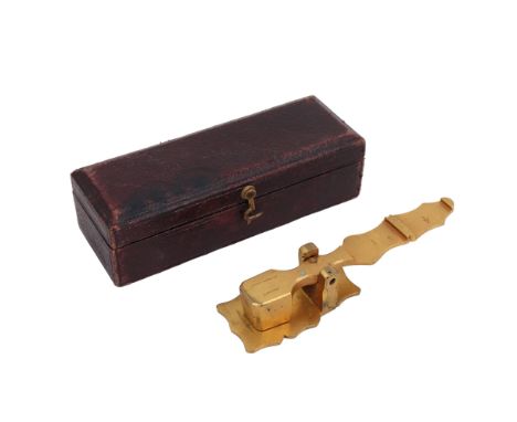A Victorian cased set of Sampson Mordan sovereign scales, scales 9.5 cm