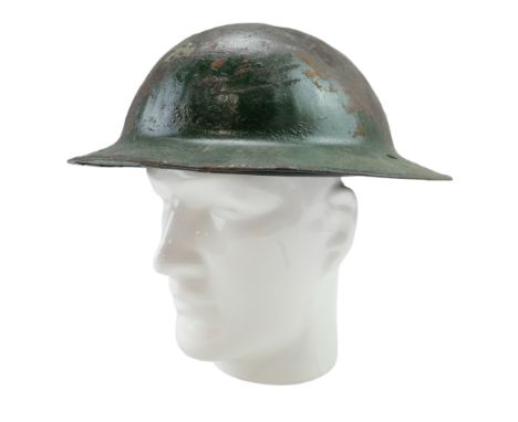 An early  Second World War British Army Mk I* [Great War shell upgraded to Second World War specification] helmet bearing a p