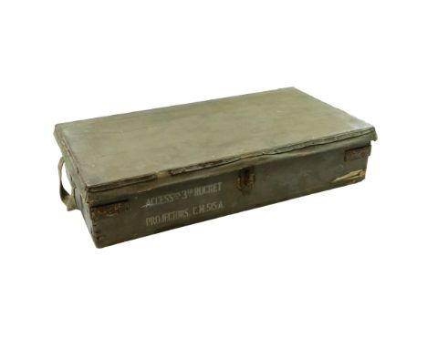 A Second World War Home Guard Z-Battery Rocket Projector 3-inch accessories case
