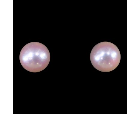 A pair of vintage Ciro pearl stud earrings, having 9 ct precious white metal backs, pearls 6 mm 