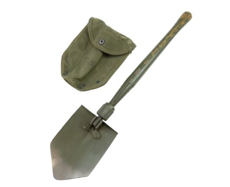 A Second World War US Army M 1943 Entrench Tool and carrier