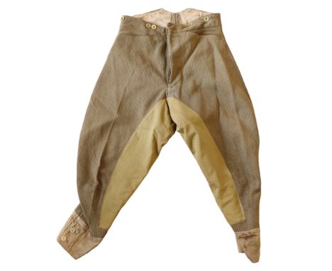 A pair of First World War British army issue cavalry breeches