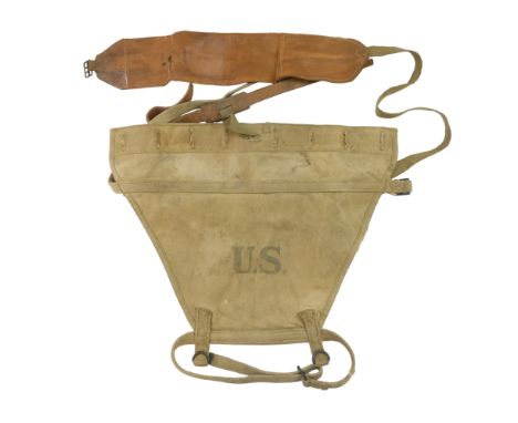A Great War US Army money belt together with a Model 1910 pack Carrier