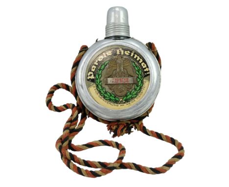 An Imperial German Army Reservist's "Parole Heimat!" commemorative spirits flask