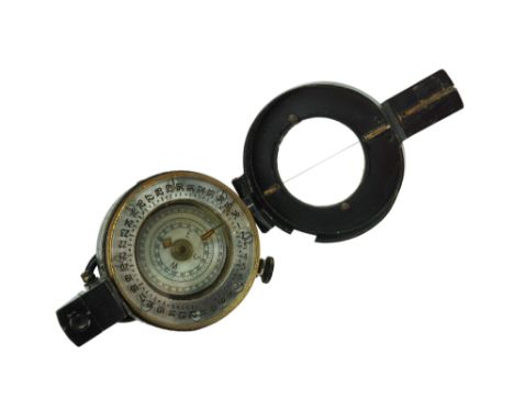 A Second World War British Army 1940 Mk III prismatic marching compass by T.G. Co Ltd