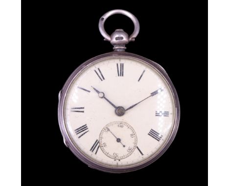 A Victorian Masonic presentation silver pocket watch, by Maule of Newcastle upon Tyne, having a lever movement and enamel fac