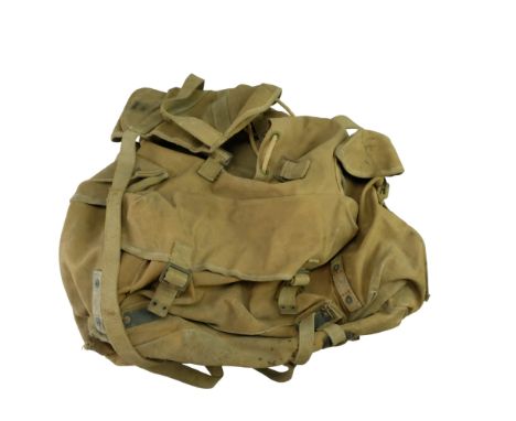 A Second World War British army Bergen rucksack