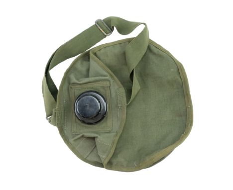 A 1945 dated British Army jungle equipment canvas water carrier