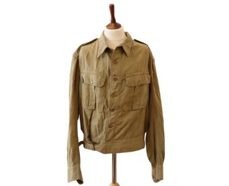 A Second World War Indian khaki cellular Battledress blouse