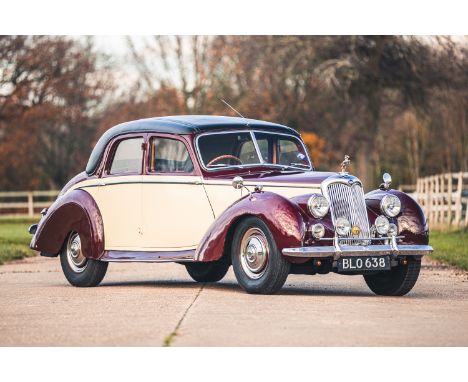 Elegant, post-war four-door, 1.5-litre saloon produced by Riley Cars from 1952-1955.Delightfully finished in Claret over Crea