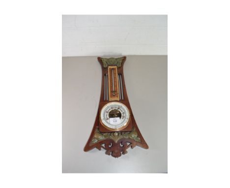 EARLY 20TH CENTURY ANEROID BAROMETER THERMOMETER COMBINATION