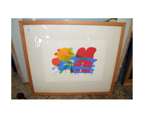 COLOURED LIMITED EDITION PRINT, SIMONE II, 140/275, FRAMED AND GLAZED, 64CM WIDE