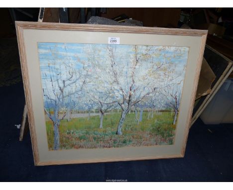 A framed and mounted Vincent Van Gogh Print "The Pink Orchard".
